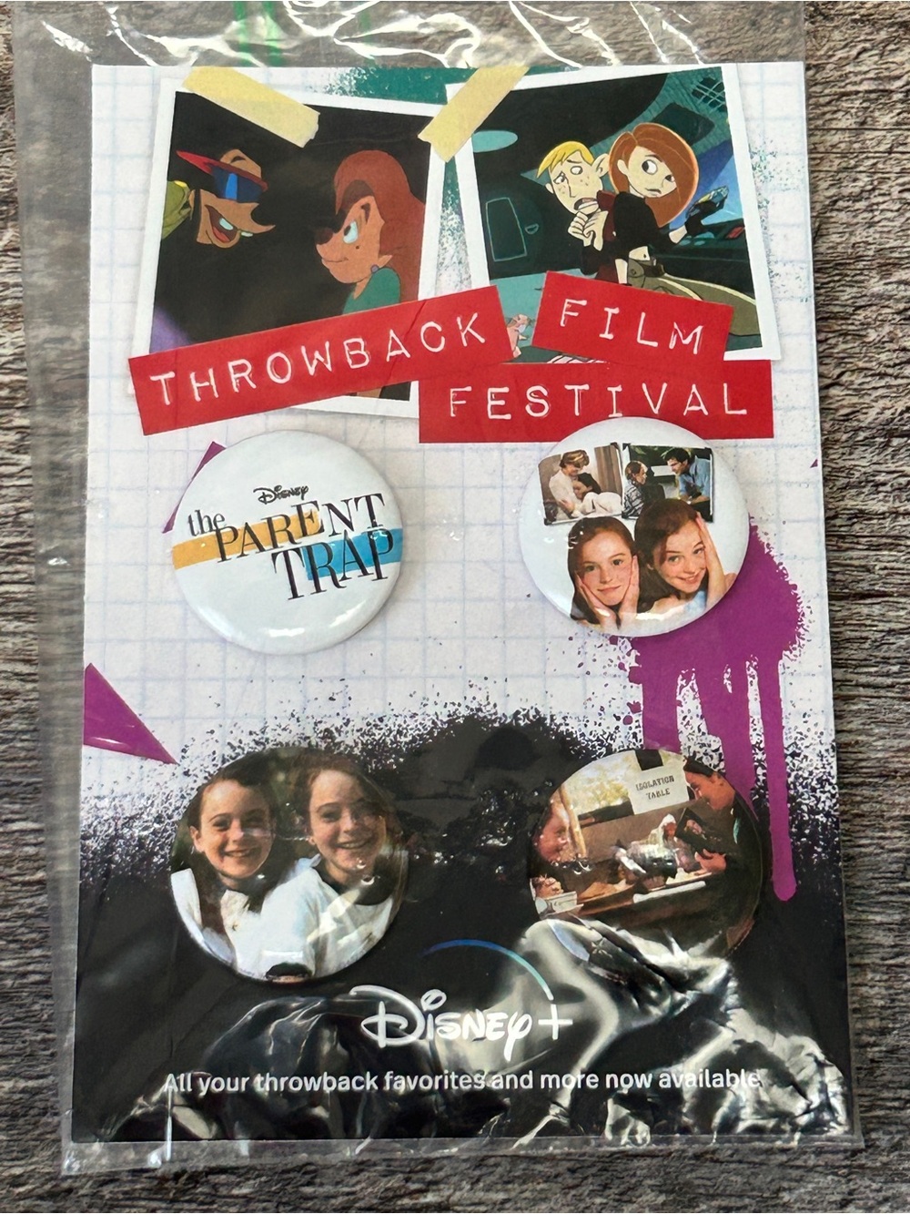 RARE 2023 Disney Throwback Film Festival 'The Parent Trap' Button Set